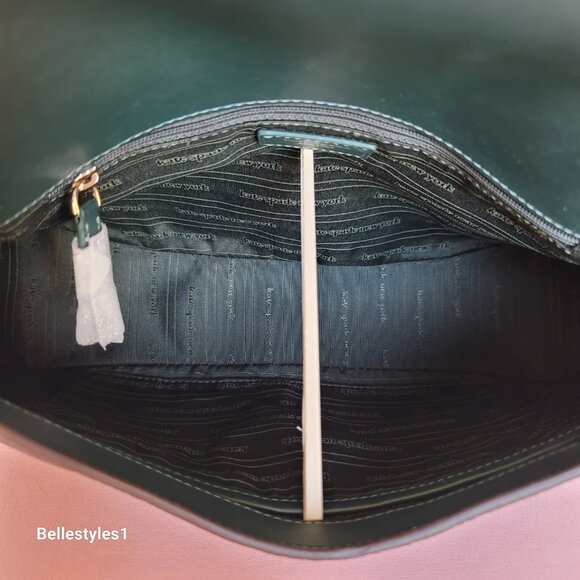 KATE SPADE Hudson Pebbled Leather Medium Flap Convertible Shoulder Bag-Northern⭐ - Picture 15 of 16